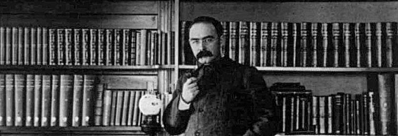 Kipling in the study of his house Naulaka in Vermont