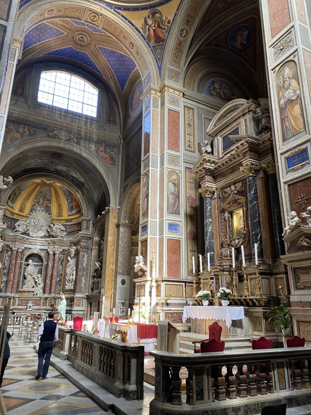 General view of altar in Sant’Agostino in Rome