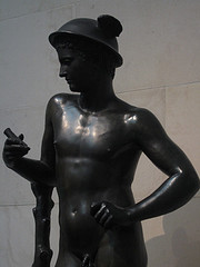 Detail of Mercury sculpture