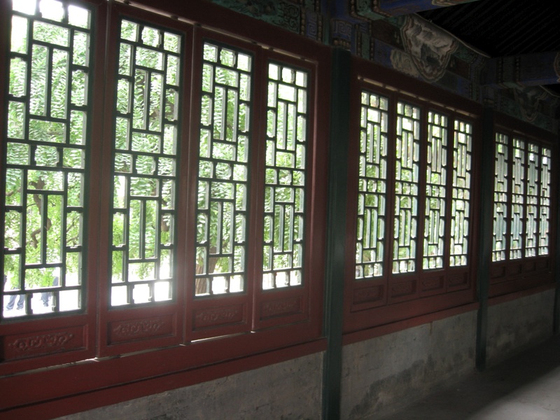 Interior of a corridor in the Summer Palace, Beijing