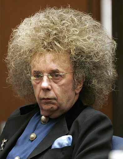 Phil Spector in the dock at his trial for the murder of Lana Clarkson