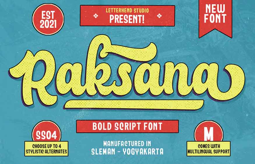 Illustration of Raksana font
