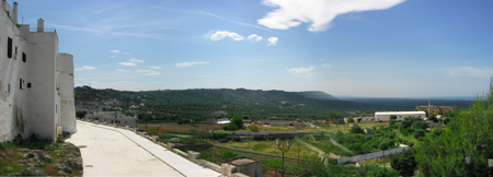 Panorama of the plain of Bari taken from Ostuni