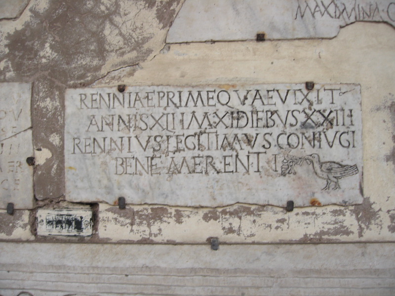 Inscription at Santa Maria in Trastevere