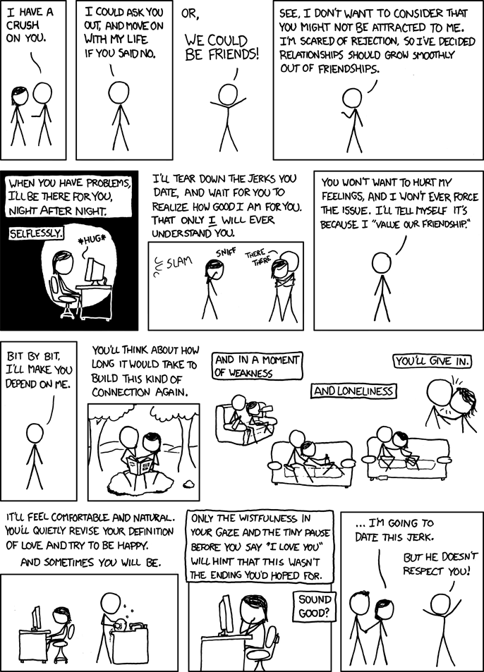 xkcd cartoon about how to handle a crush