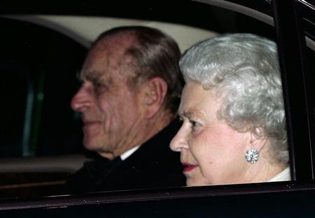 The Queen (R) and Prince Philip