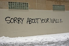 Grafitti: Sorry about your wall