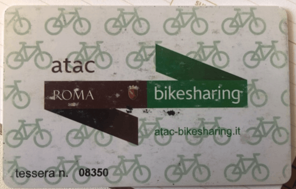 old bikeshare card